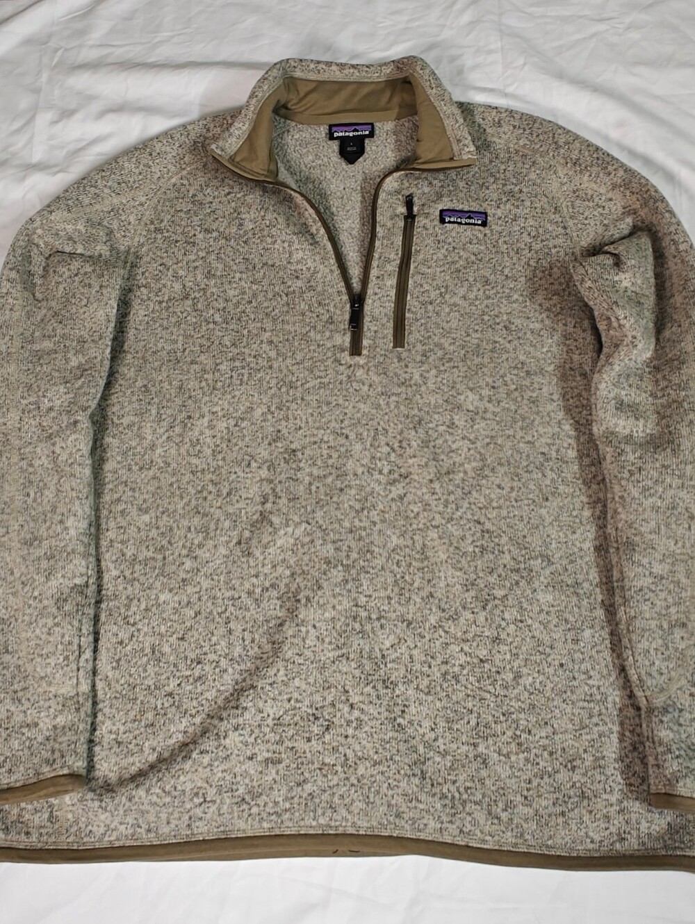 Patagonia Men’s Half-Zip Sweater - Light Heather Khaki